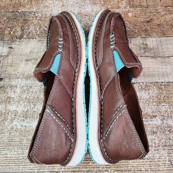 Ariat Cruiser Women Size 7.5 B Brown ECO Leather Casual Loafer Slip On Comfort - Picture 7 of 10